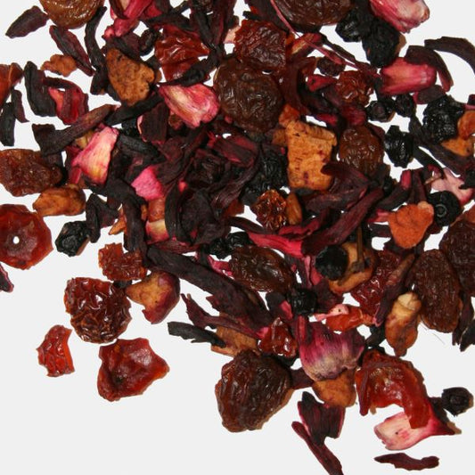 Früchtetee Rote Grütze mit Sahne